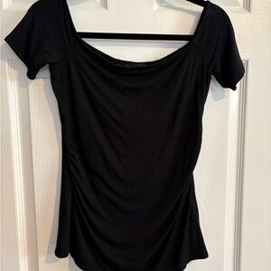 White House Black Market Classic Black Short Sleeve Top